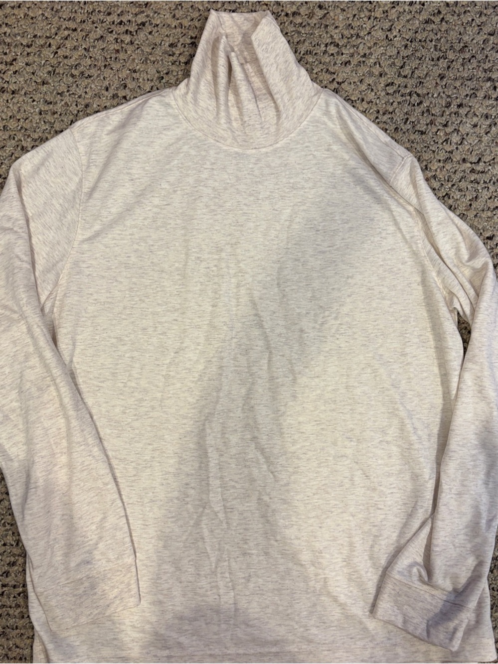 Men's Cream Turtleneck Sweater - Classic Lightweight Knit